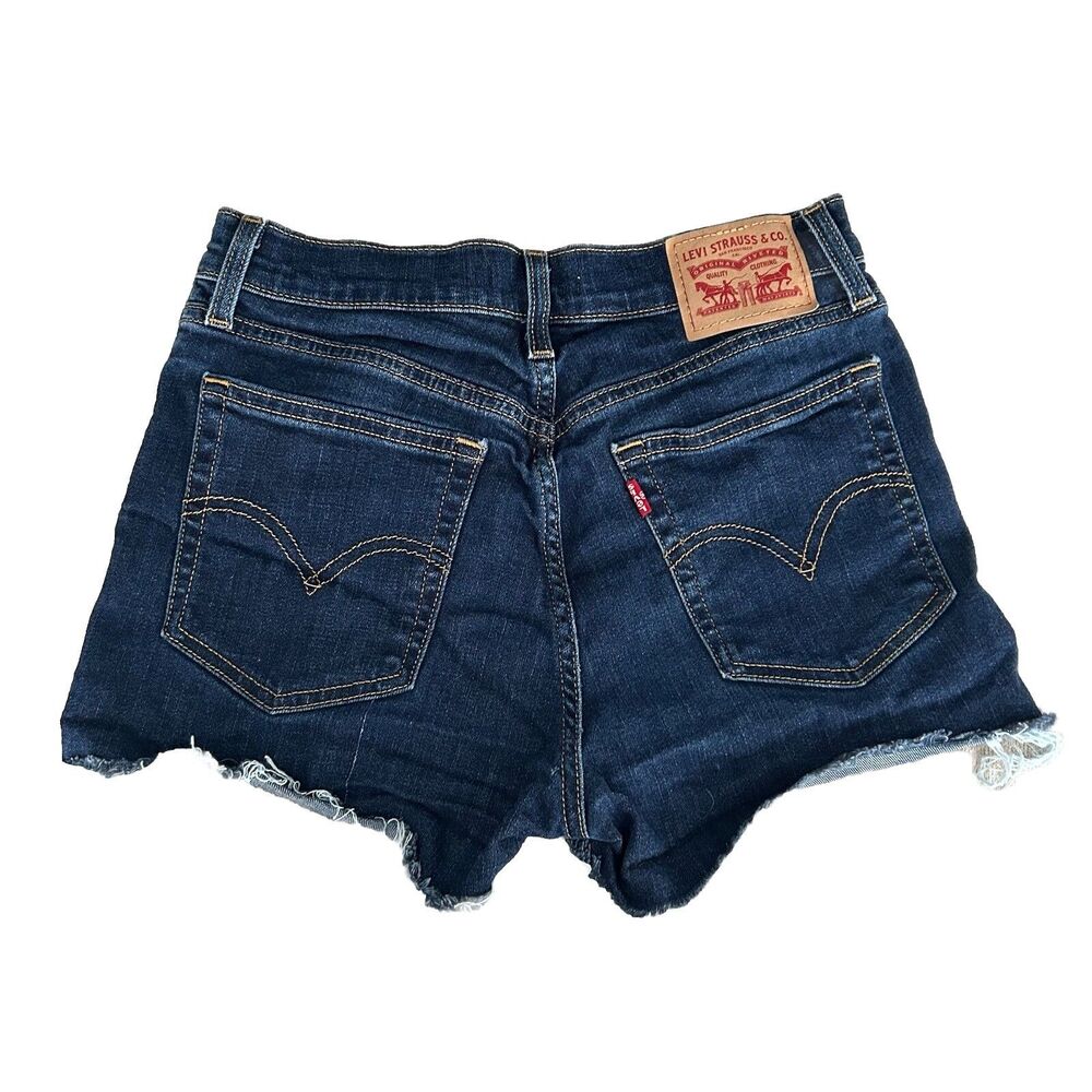 Levis High Rise Shorts Denim Cutoff Girls 29 5 Pocket 2.5” Inseam